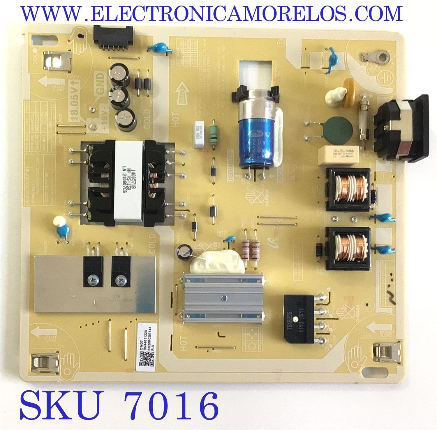 FUENTE PARA MONITOR SAMSUNG  / NUMERO DE PARTE BN44-01132A / P6519_APN / BN4401132A / 01132A / SK28RCSEE143 / PANEL CY-MA320HGAV2H / MODELO LS32A700NWNXZA AA01